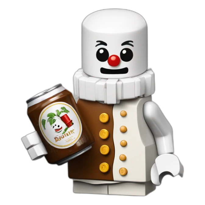 Bonhomme lego buvant une biere sticker