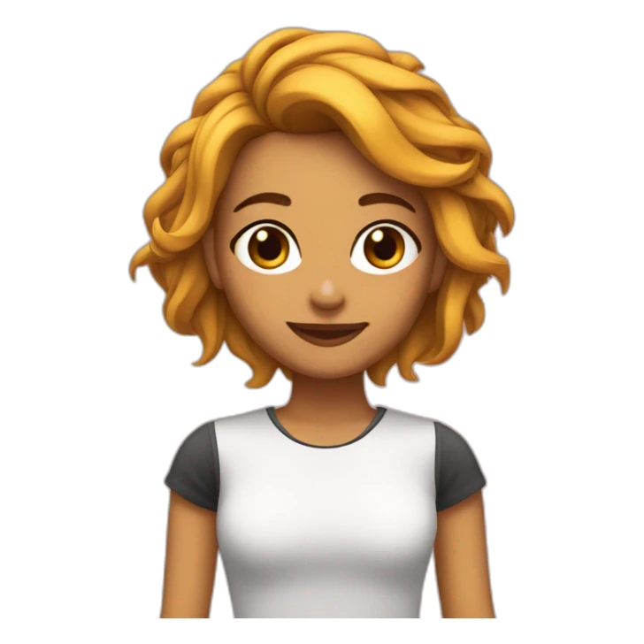 chica pelo corto con el pelo abajo de las orejas sticker