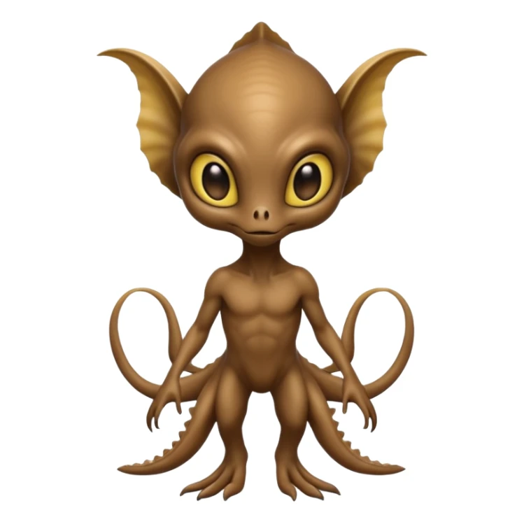 Life-like Brownish Aquatic Luxio-Alien-hybrid (full body) sticker
