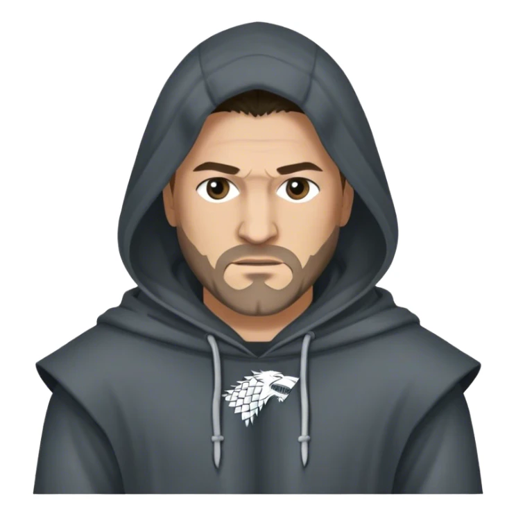 Lothar Frey from game of thrones, wear hooded sweatshirt sticker