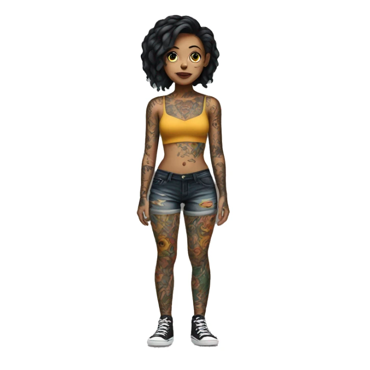 Full body Tattooed girl sticker