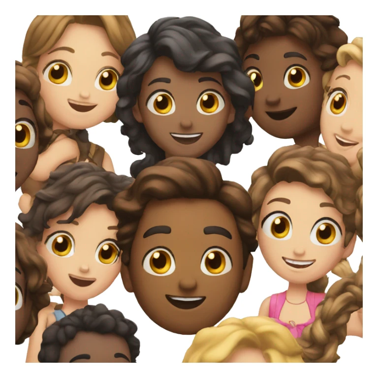 happys emoji with friendships and  sticker