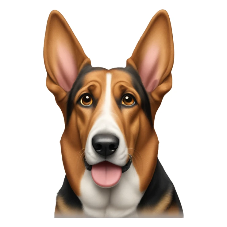  German Sheppard dog and a basset hound dog sticker