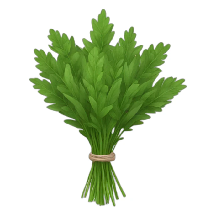 bouquet of green herbs sticker