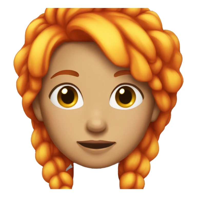 Girl with fire hair sticker