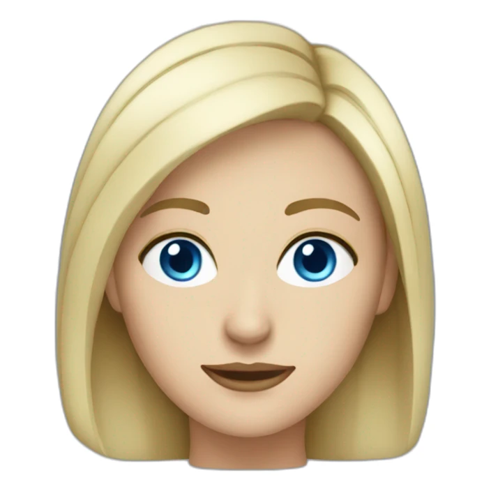 white woman manager blue eyes sticker