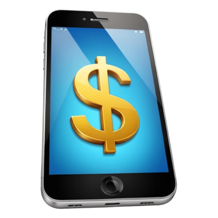 can you make a phone with an app on the screen that has a money sign sticker