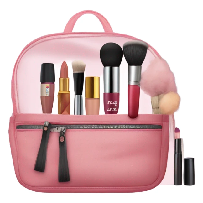 Bag full of makeup products sticker