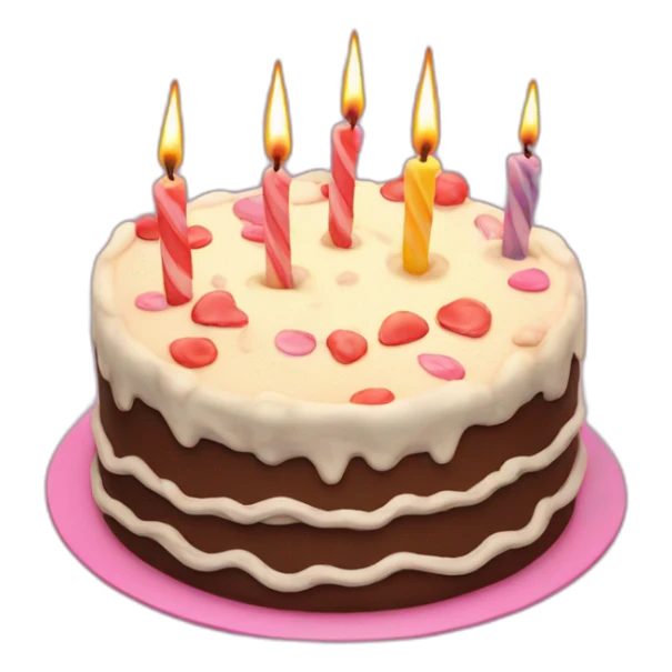 One hundred birthday candles on a birthday cake sticker