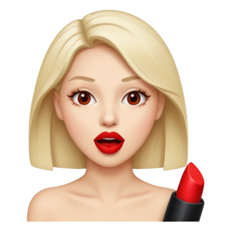 Hungry woman’s mouth sticker