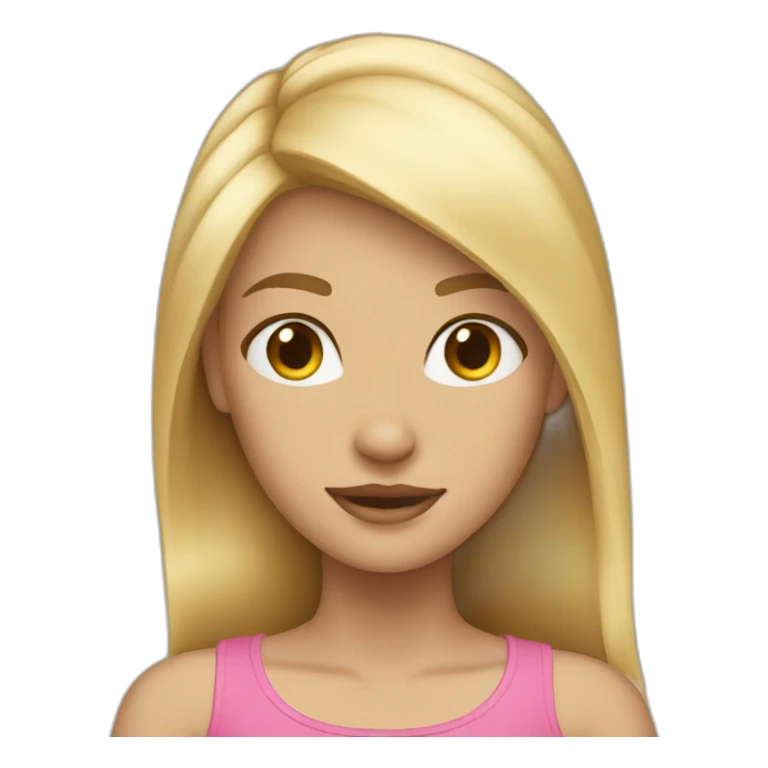 Girls is't blonds hair. sticker