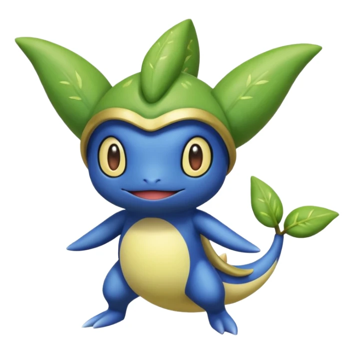 Yellow Brownish Cold Greninja-Chikorita-extraterrestrial sticker