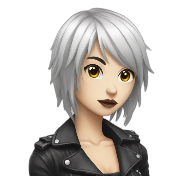 women necropunk manga sticker