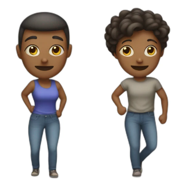 a man and a woman beat friends sticker