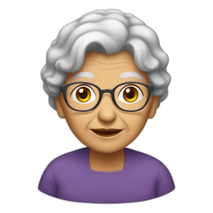 old woman sticker