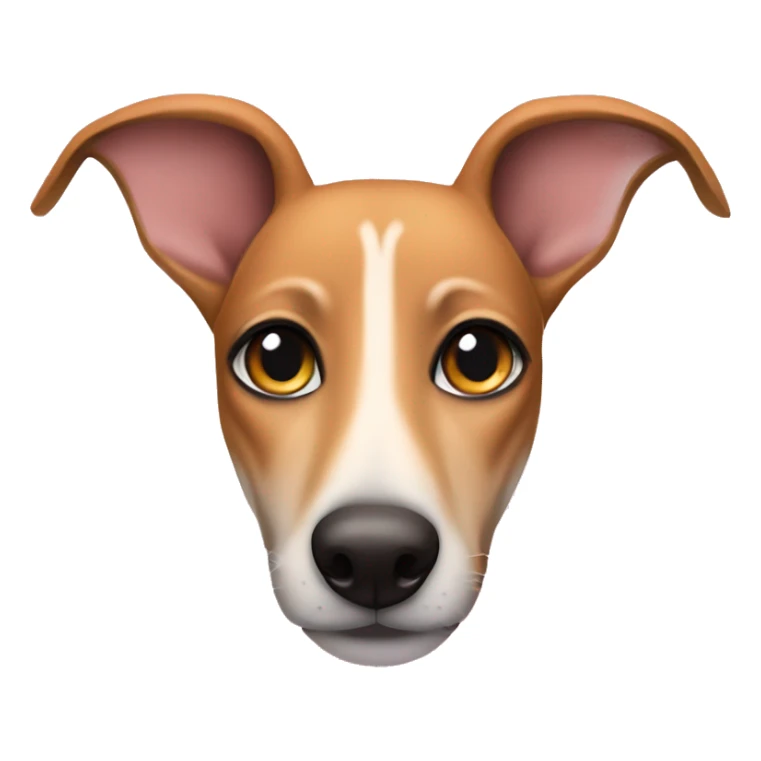 Fawn tiger greyhound with hearts eyes sticker