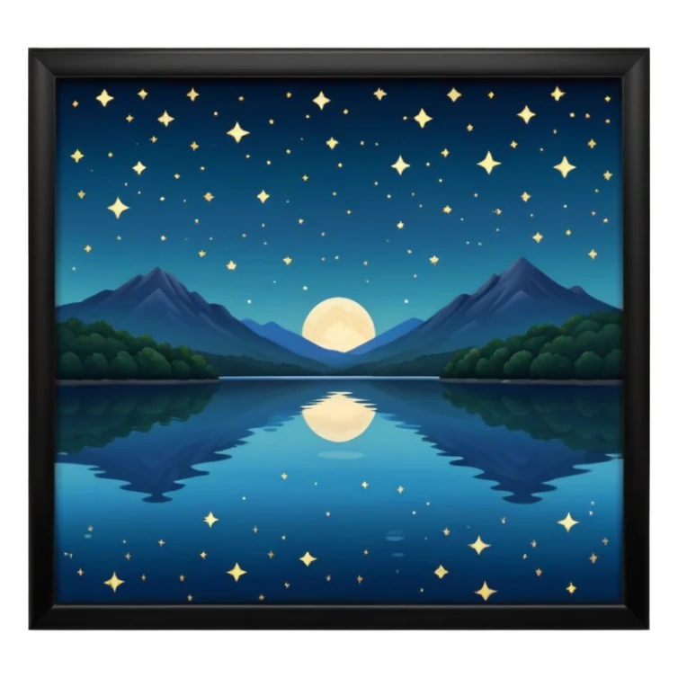 arkansas lake in the night sticker