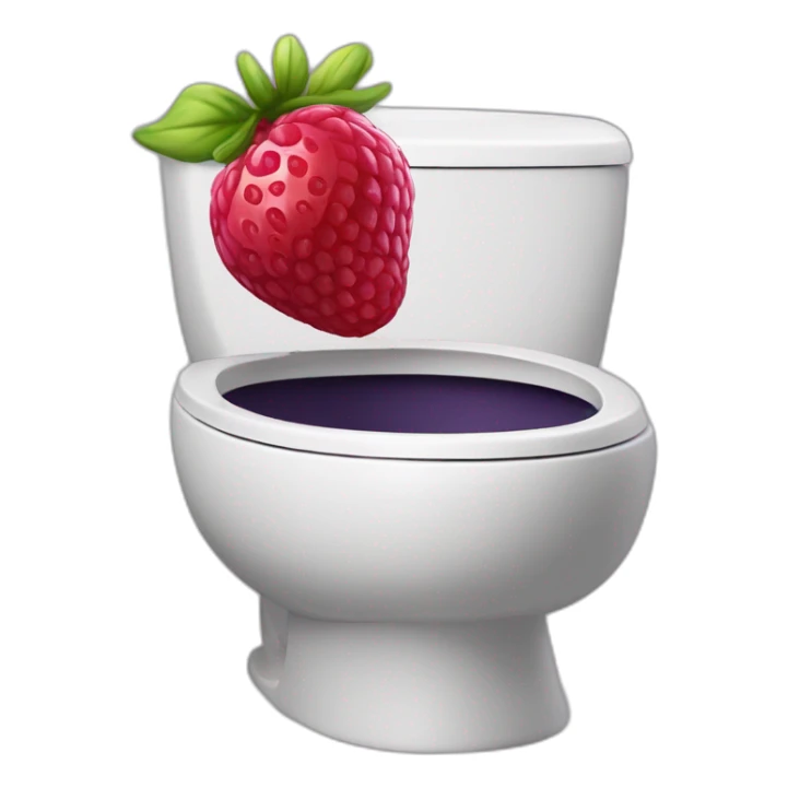 toilet we are in heaven fraise framboise myrtille sticker