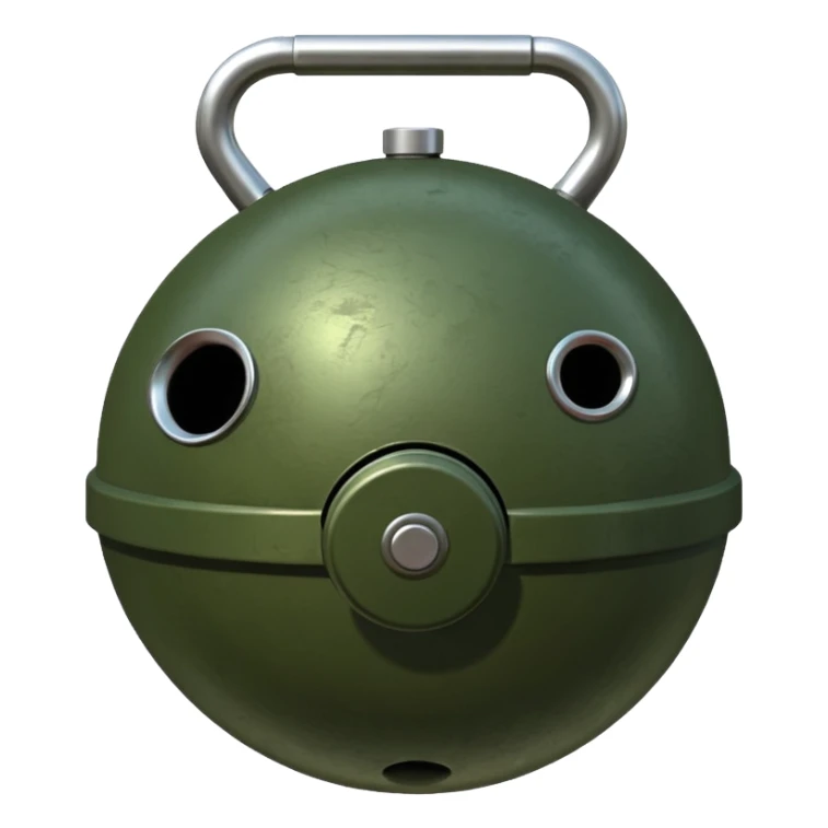 military green anti-personnel mine sticker