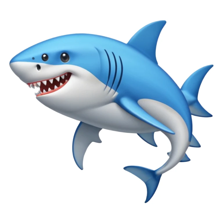 tiburón en 4 patas con tenis azules sticker