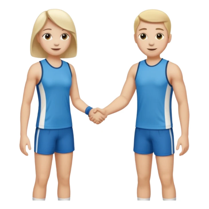 apreton de manos con ropa de deporte sticker