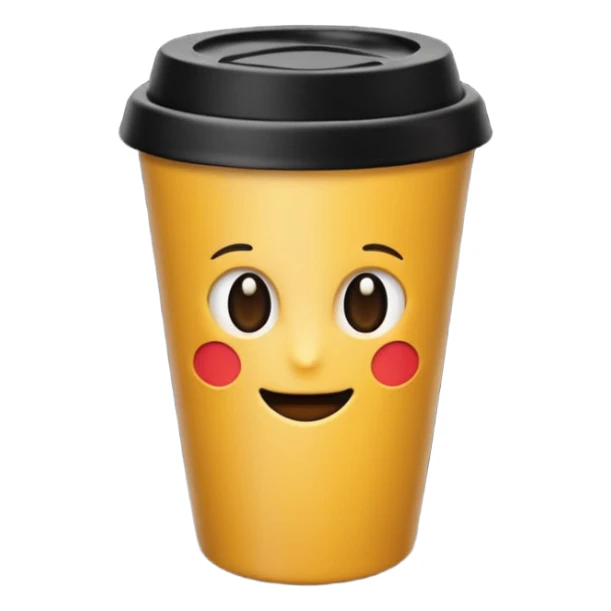 takeaway coffee cup black with black lid sticker