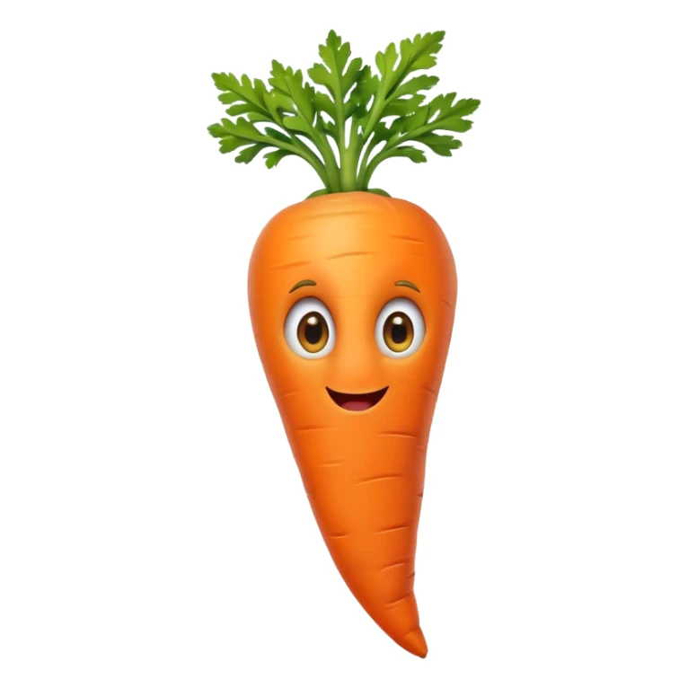 Create a curved carrot with eyes with a bend at the end for feet sticker