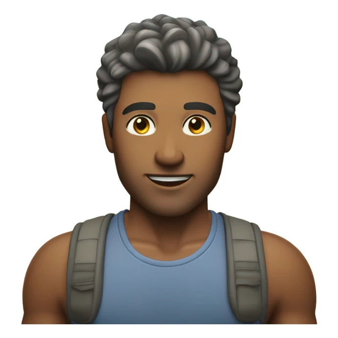 beach portrait of a man sticker