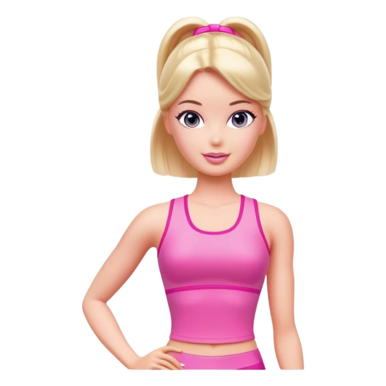 Gym Barbie pink outfit sticker