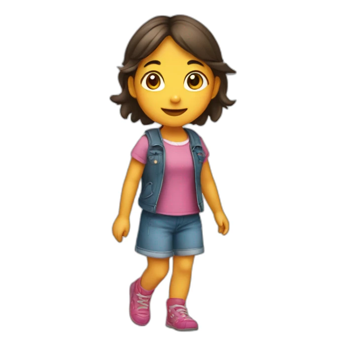 niña pequeña caminando sticker