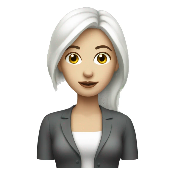 Pale woman with money sticker