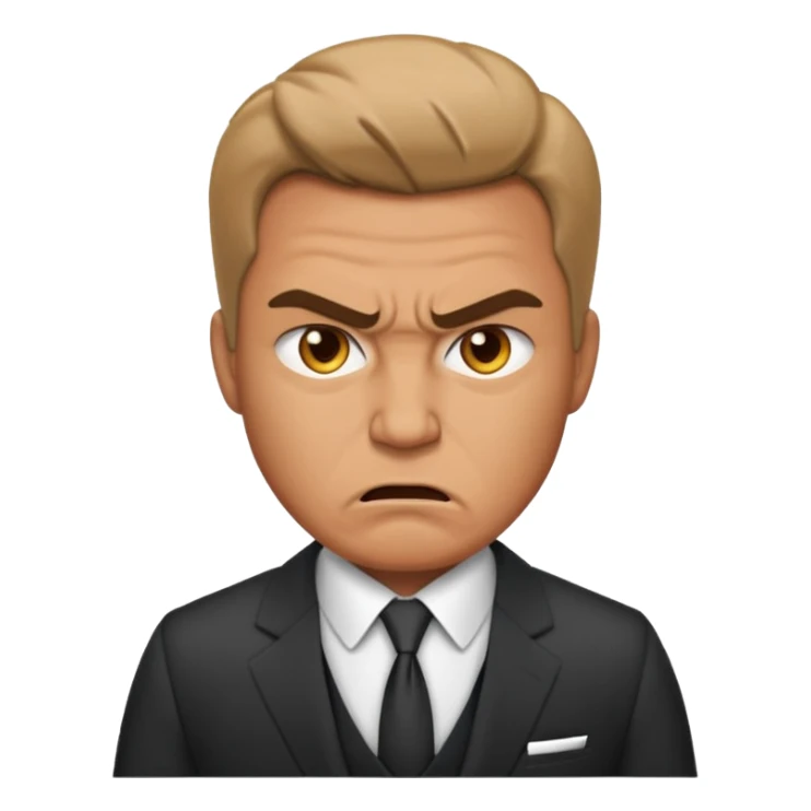 very angry male boss in suit sticker