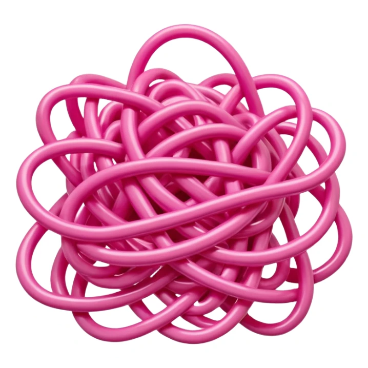 Jeff Koons style spam pink spaghetti abstract art sculpture  sticker