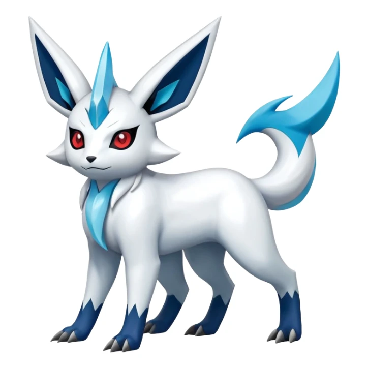 Shiny Absol-Glaceon-Zangoose-Hybrid (Full body) sticker