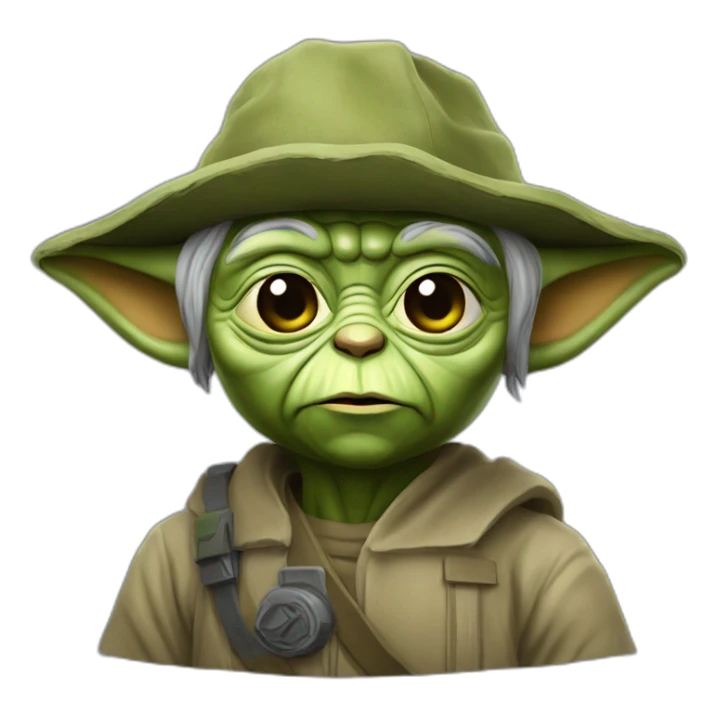 Yoda general in Ukraine in cap military  sticker