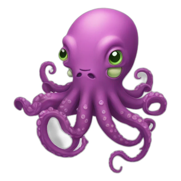 cute kraken holding a sign GG sticker