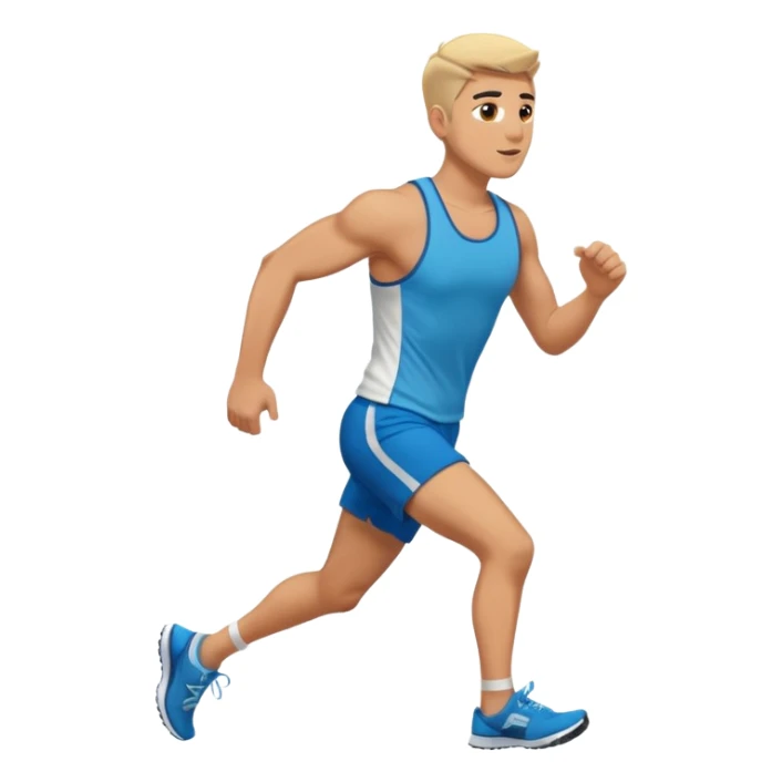 man running to the right, full body sticker