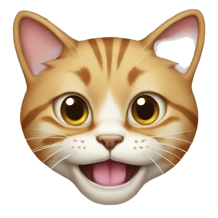 cat with very big mouth sticker