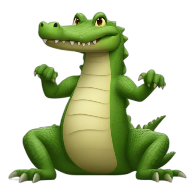 crocodile with arms crossed like an X sticker