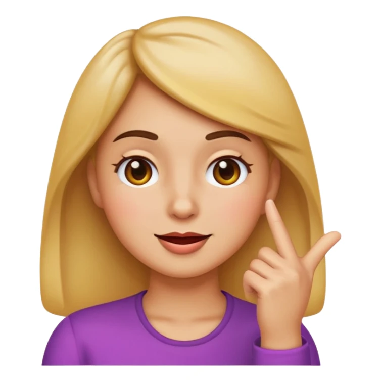 emoji with hand under chin, making a nah gesture, winking, slight smirk, colorful, simple, Apple style sticker