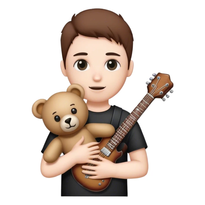 Teddybär auf dem Arm auf einem Metal Konzert  sticker