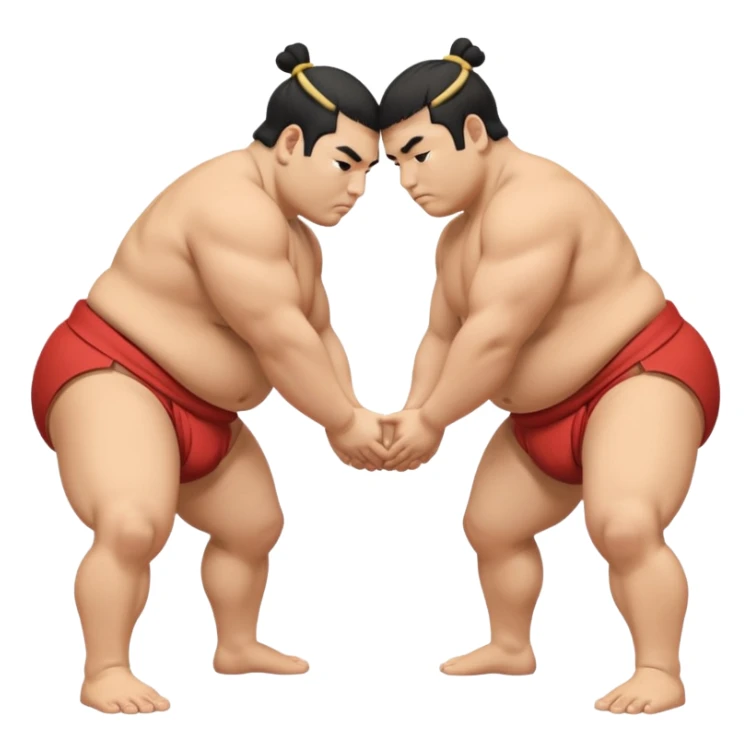 Two sumo wrestlers bowing to each other sticker