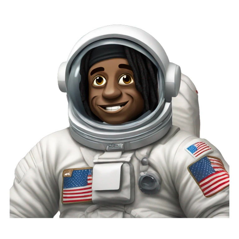 Iconic Lil-Wayne Candid Weezy style depicted as Astronaut Rock Star sticker