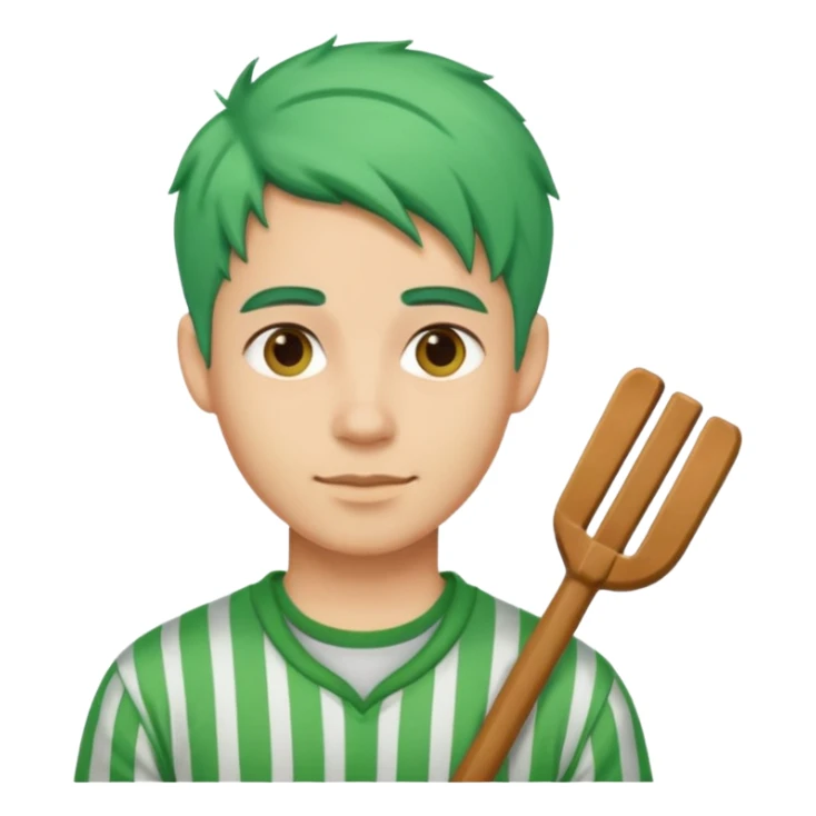 venice gondola guy green hair sticker