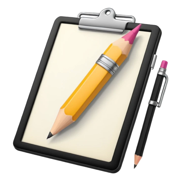Create an icon representing the process of creating a black-and-white caricature. Include a pencil, a sketchpad with a humorous, exaggerated figure, and inking tools. Use bold lines and shading, with a transparent background. sticker