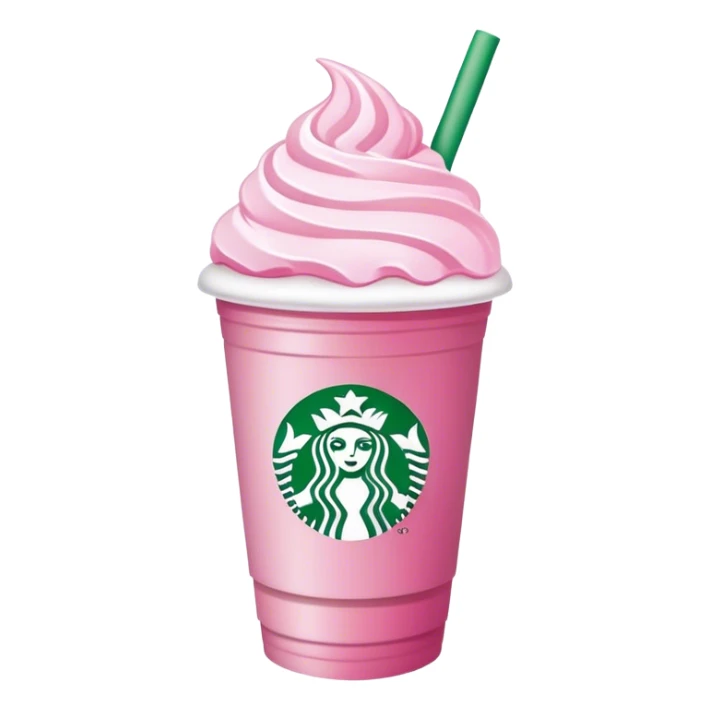 starbucks cup pink drink with cold foam sticker