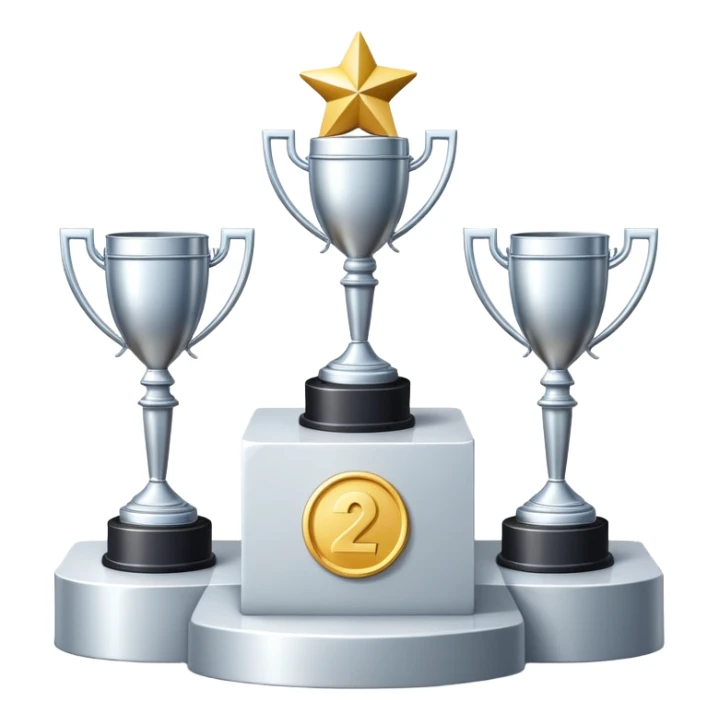 racing victory podium with three places for winners sticker