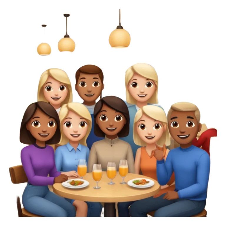 comversacion dentro de un restauant  sticker