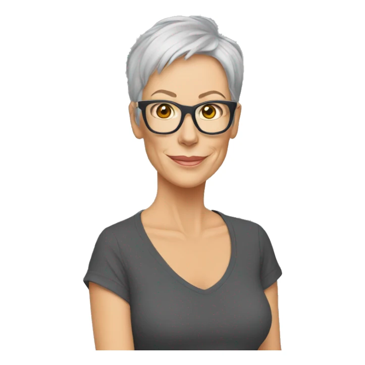 jamie lee curtis cartoon wearing tee sticker