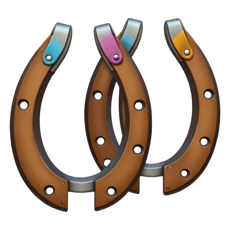 Small pair of brown horseshoes  sticker